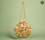 Cream Floral Potli Bag