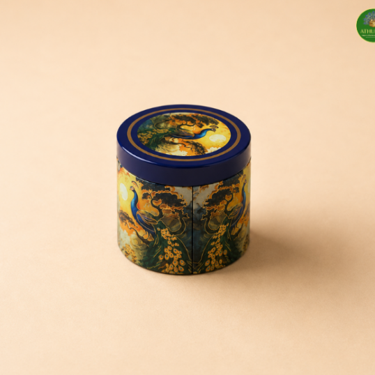 Mini Royal Peacock Tin Box