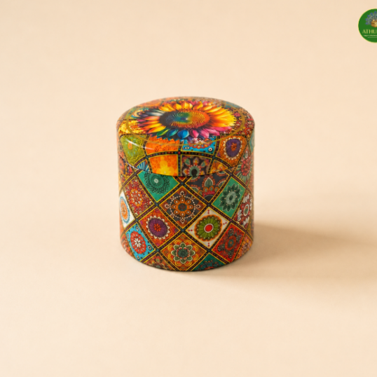 Mini Vibrant Mandala Tin Box
