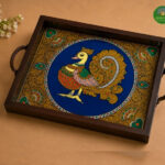 Tanjore reverse glass painting tray