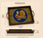 Tanjore reverse glass painting tray