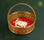Divine Cow & Lotus Decorative Basket