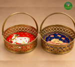 Divine Cow & Lotus Decorative Basket - Image 4