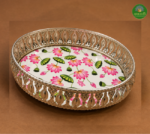 Elegant Floral Silver Filigree Tray