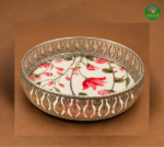 Elegant Floral Silver Filigree Tray - Image 2