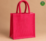 Lotus Printed Jute Bag