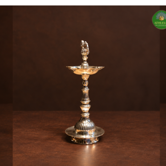Peacock Silver Coated - Diya
