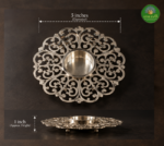 Silver Heritage Diya Plate - Image 2