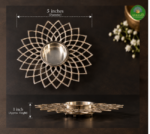 Silver Lotus Petal Diya Plate - Image 2