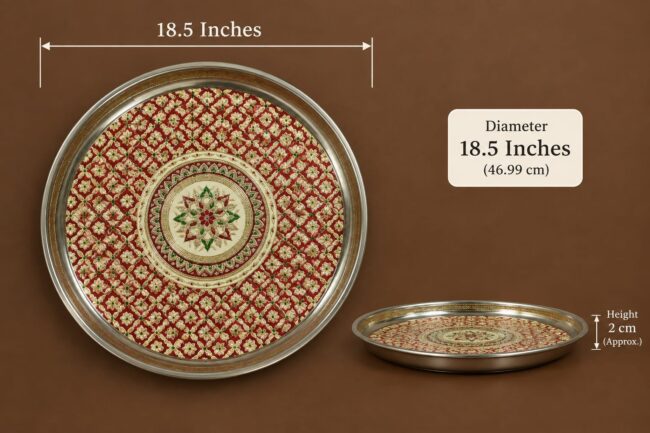 Meenakari golden plate - Image 3