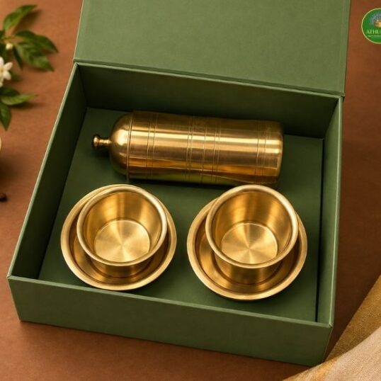 Brass Coffee Davara Set