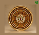 meenakari goldean plate