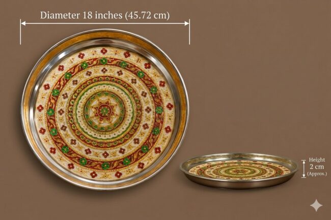 Meenakari golden plate - Image 2