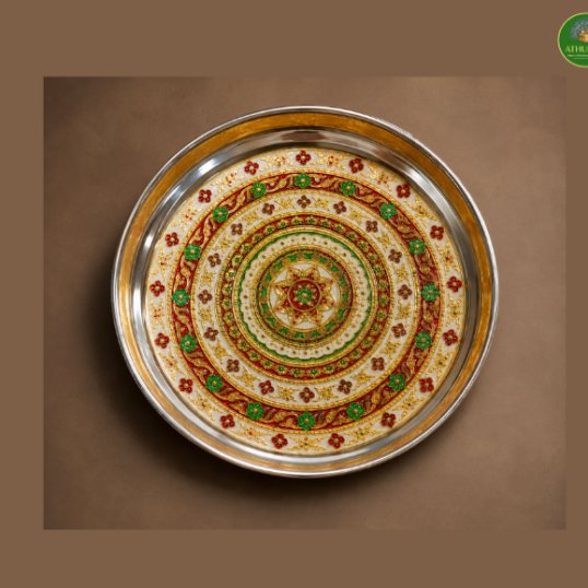meenakari golden plate