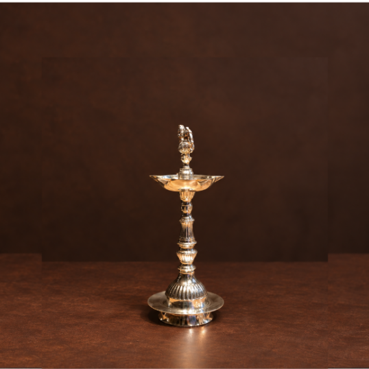 Peacock Silver Coated - Diya