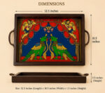 Tanjore Reverse glass painted tray - Big - Image 3
