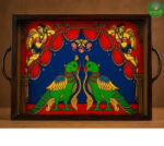 Tanjore Reverse glass painted tray - Big - Image 2