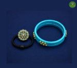 silk thread bangle kundhan combo