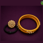 silk thread bangle kundhan combo