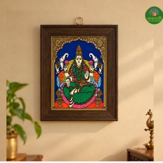 Tanjore Reverse glass painting- lakshmi