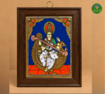 Tanjore Reverse glass painting- Saraswthi