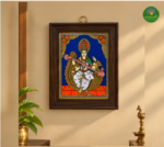 Tanjore Reverse glass painting- Saraswthi - Image 3