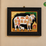 Kamadhenu With Gods Tanjore Painting