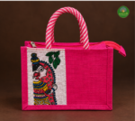 Madhubani Art Printed Jute Bag