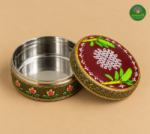 Meenakari Kolam Printed Steel Box - Image 3