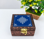 Meenakari Oxidized Kolam Jewel Box