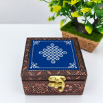 Meenakari Oxidized Kolam Jewel Box