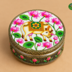 Meenakari Pichwai Cow Printed Steel Box
