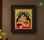 Radha Krishna Golden Unjal Tanjore Painting