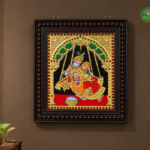 Radha Krishna Golden Unjal Tanjore Painting