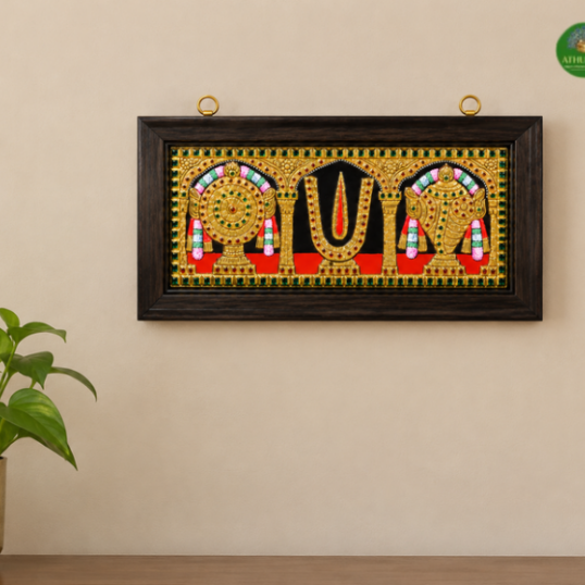 Shanku Chakra Namam Tanjore Painting