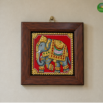 Tanjore Painting Raja Gaja Traditional Art Frame(Royal Elephant)