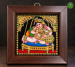 Tanjore Painting Swing Krishna