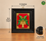 Twin Peacock Tanjore Painting - Image 3