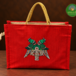 jute raw silk with traditional print (3)